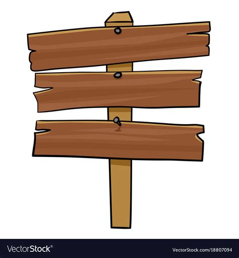 Wooden signpost Royalty Free Vector Image - VectorStock