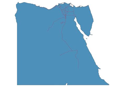 Egypt Train Map SVG Vector - Railway Map