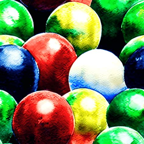 Snooker Balls Hyper Realistic Watercolor Pattern · Creative Fabrica