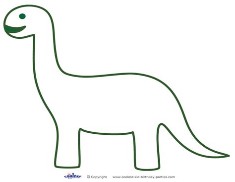 Dinosaur Template - Printable Brontosaurus Decoration