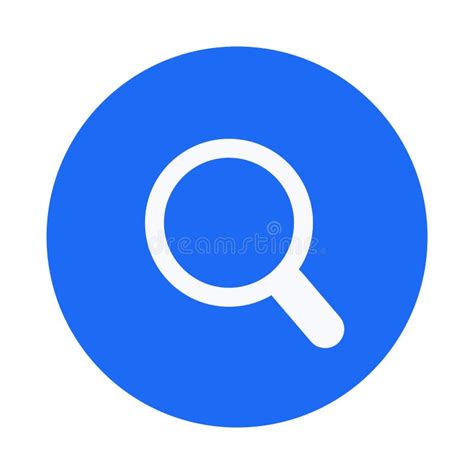 Search Icon on Blue Background Stock Illustration - Illustration of ...