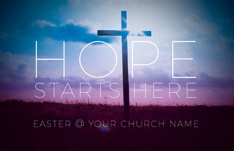 Hope Starts Here Postcard - Church Postcards - Outreach Marketing