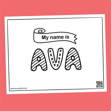 Ava Girls Name Coloring Page Coloring Home - vrogue.co