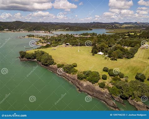 Waitangi Treaty Grounds Aerial View Stock Image - Image of treaty ...