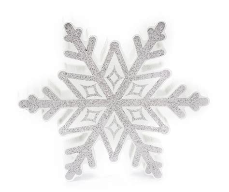 Winter Wonder Lane Frosted Forest Silver Glitter Snowflake Tabletop ...