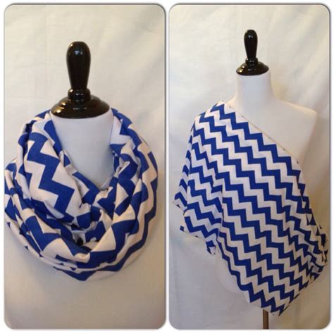 Infinity Scarf/Breastfeeding cover Royal blue chevron PICK