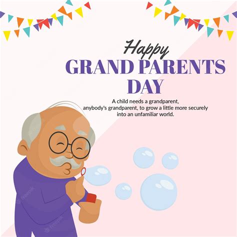 Premium Vector | Beautiful design of happy grandparents day banner template