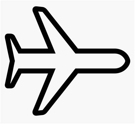 Clipart Airplane Outline - Iphone Airplane Mode Icon, HD Png Download - kindpng