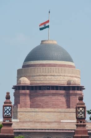 Indian Flag Flies Halfmast Rashtrapati Bhavan Editorial Stock Photo ...