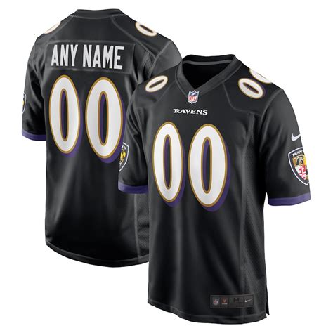 Youth Baltimore Ravens Nike Black Game Custom Jersey – Baltimore Ravens ...