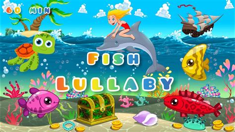 Children's lullaby music. Lulling animation with fish, jellyfish and a ...