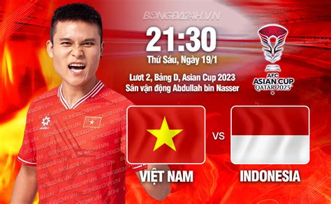 Kết quả bóng đá Việt Nam vs Indonesia Asian Cup hôm nay