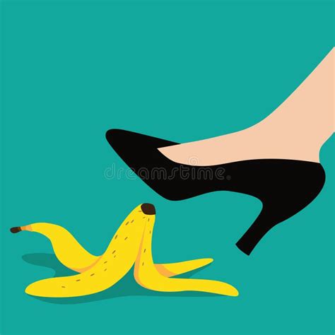 Peel Banana funny cartoon stock illustration. Illustration of slip ...