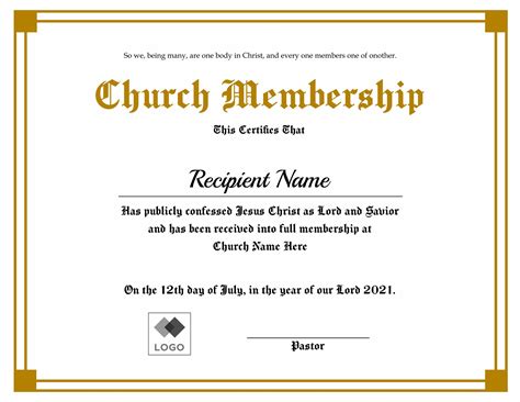 Membership Certificate Templates