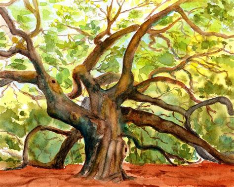 Angel Oak Tree South Carolina Painting by Carlin Blahnik ...