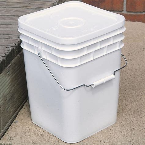 4 Gallon Square Bucket with Lid (Pack of 10) - Walmart.com - Walmart.com