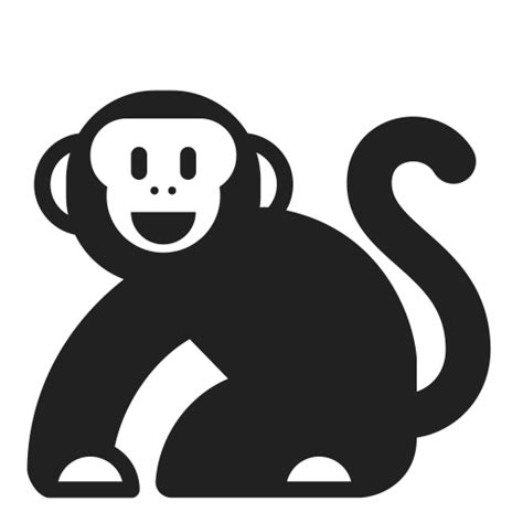 Monkey Icon | FluentUI Emoji Mono Iconpack | Microsoft