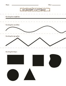 Scissor Cutting Practice Worksheet by Art 'n Stuff | TpT