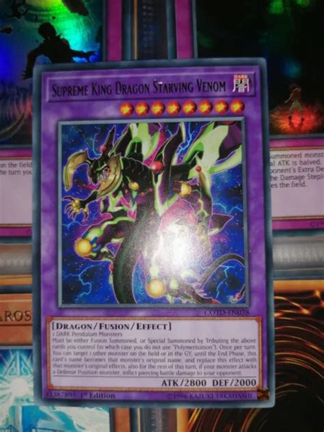 SUPREME KING DRAGON Starving Venom COTD-EN038 Yu-Gi-Oh Rare Card 1st Mint New EUR 1,14 - PicClick FR