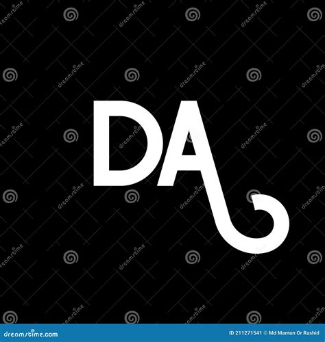 DA Letter Logo Design On Black Background. DA Creative Initials Letter ...