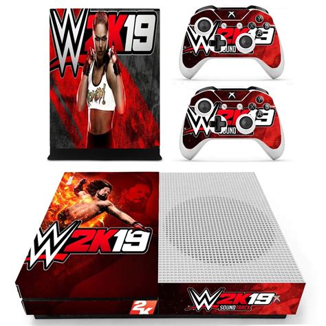 Xbox One S And Controllers Skin Cover WWE 2K19 - ConsoleSkins.co