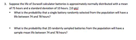 Solved Suppose the life of Duracell calculator batteries is | Chegg.com