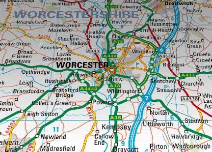 Road map of Worcester | Worcester