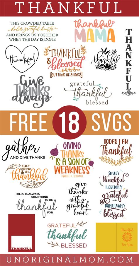 Free Thankful SVGs: Thankful & Blessed But Kind of a Mess - unOriginal Mom