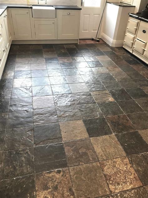 Renovating a Beautiful Slate Tiled Kitchen Floor in Sutton Coldfield - Tile Cleaners | Tile Cleaning