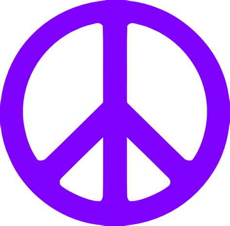 Purple Peace Sign Clip Art at Clker.com - vector clip art online ...