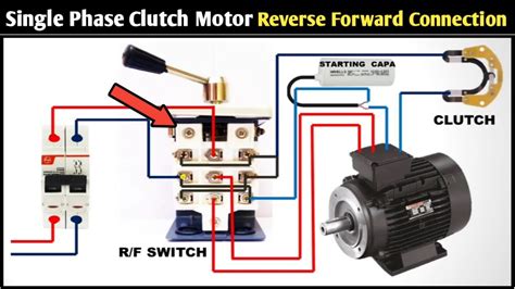 Single Phase Motor Reverse Forward Connection with Changeover Switch! Single Phase Motor ...