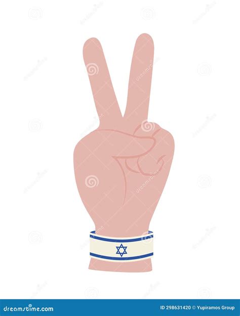 Israel Peace Symbol with Hands Stock Illustration - Illustration of ...