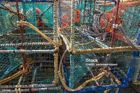 Crayfish Traps With Bright Nylon Rope 2 Stock Photo - Download Image ...