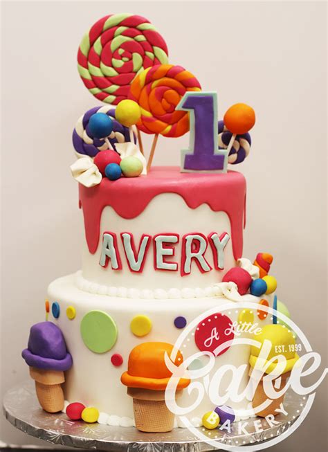 Ice Cream Themed 1 st Birthday Cake