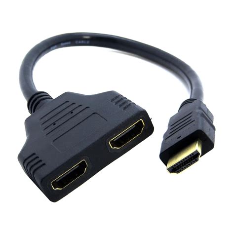 1080P Male HDMI To Dual HDMI 2 Female Y Splitter Cable Adapter for ...