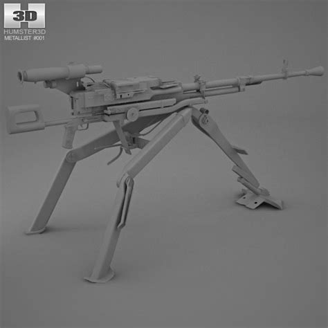 NSV machine gun 3D model - Weapon on Hum3D