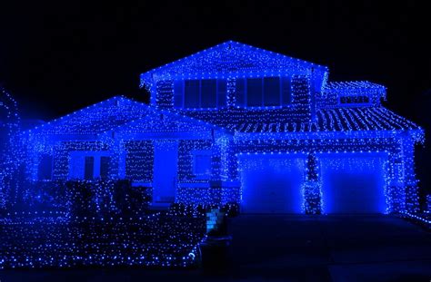 Wow-Blue Blue Christmas | Blue christmas lights, Christmas house lights ...