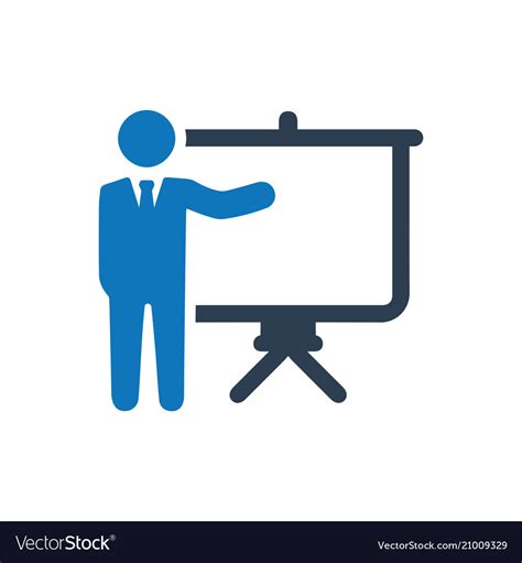 Business presentation icon Royalty Free Vector Image