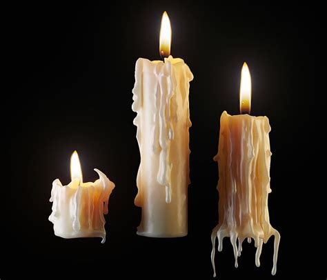 3D melted candles - TurboSquid 1508096 | Melting candles, Candles photography, Candles