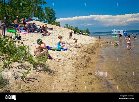 Sandbanks Provincial Park with Dunes and beach on Lake Ontario in ...