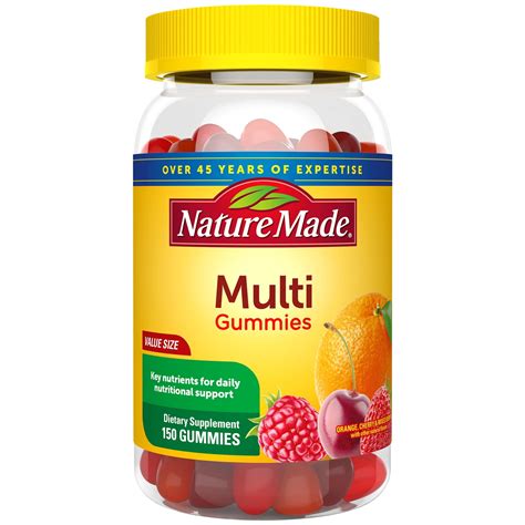 Nature Made Multivitamin Gummies, 150 Count Value Size for Daily ...