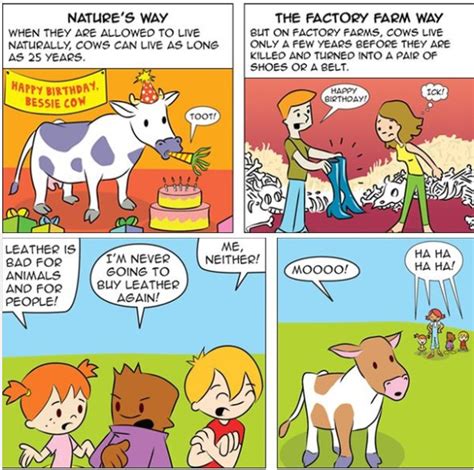 A Cow's Life - PETA | Life comics, Comic books, Humane education