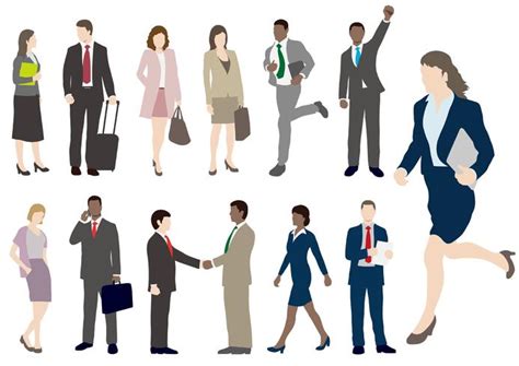 Set of business people in flat style. 533706 Vector Art at Vecteezy