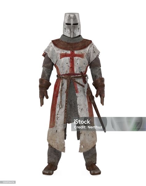 Templar Knight Armor Isolated Stock Photo - Download Image Now - Knight ...