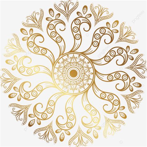 Mandala Golden Line Design, Mandala Drawing, Mandala Sketch, Mandala PNG and Vector with ...