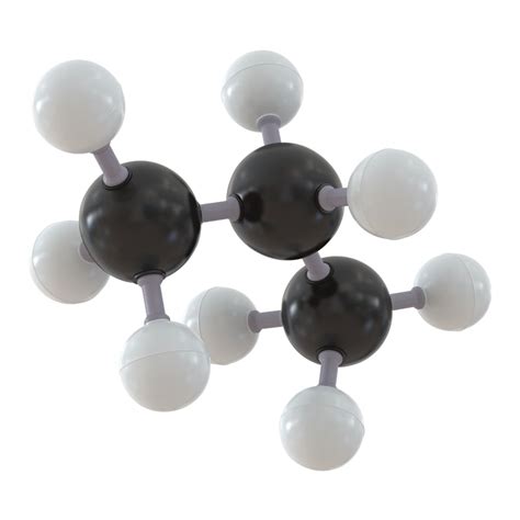 3d model of propane molecule