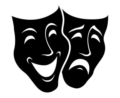 Comedy Drama Masks Clipart - Janel Star