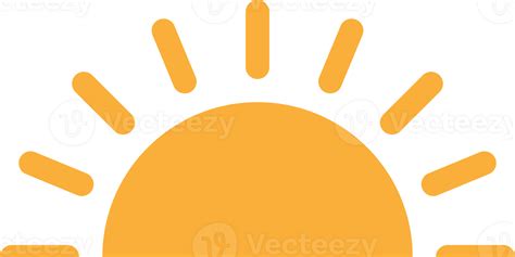 A half sun is setting downwards icon sunset concept for graphic design, logo, web site, social ...