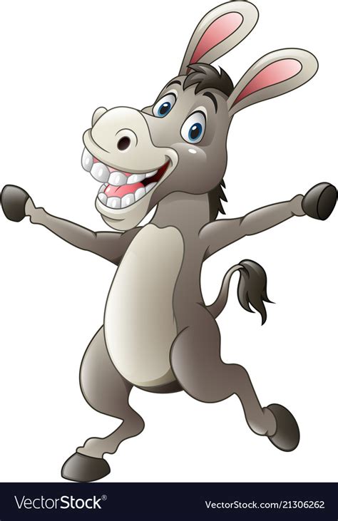 Cartoon funny donkey Royalty Free Vector Image