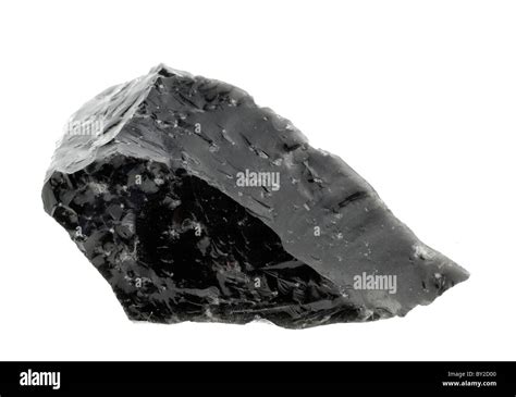 Obsidian. Igneous rock sample Stock Photo - Alamy